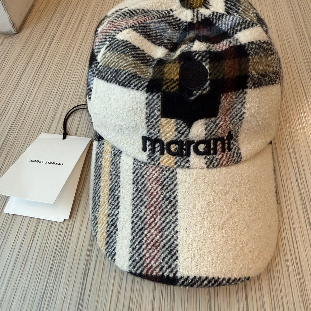 Brand New Isabel Marant Plaid Wool Cap